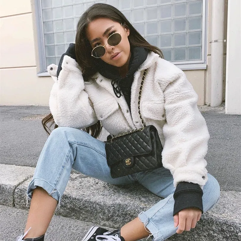 Cropped Fleece/Wool Jacket