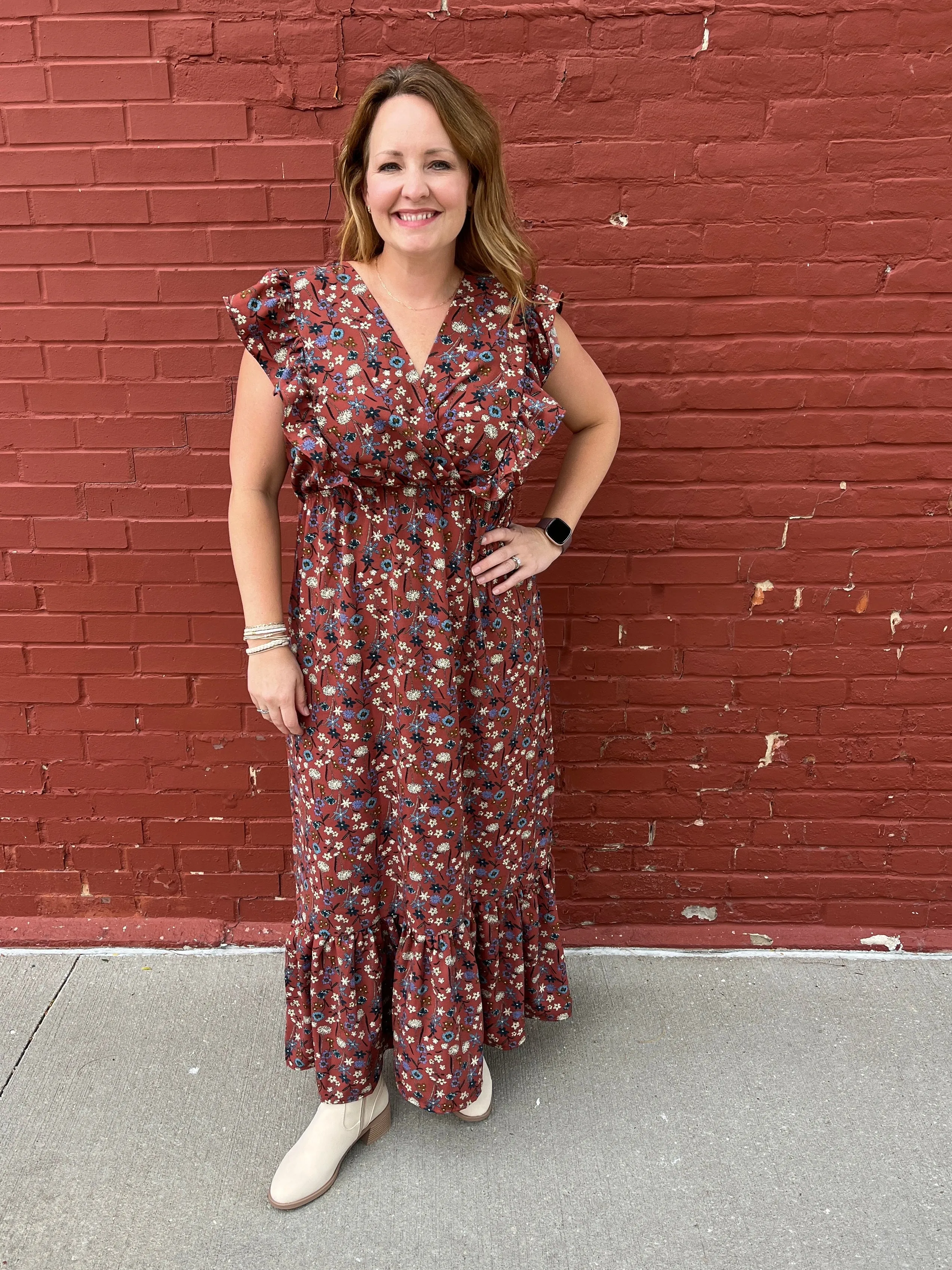 Falling Floral Maxi Dress