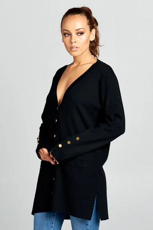GOLD BUTTON UP Cardigan