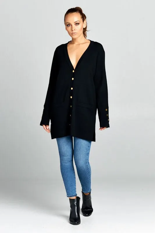 GOLD BUTTON UP Cardigan