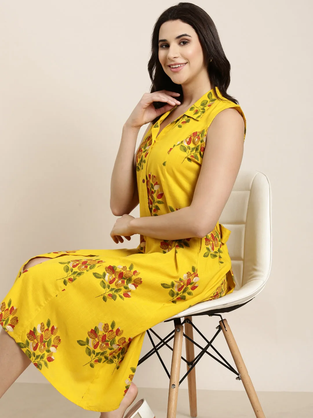 Women A-Line Floral Dress